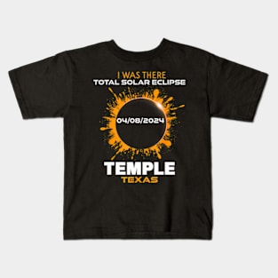 Temple Texas Total Solar Eclipse 2024 Kids T-Shirt